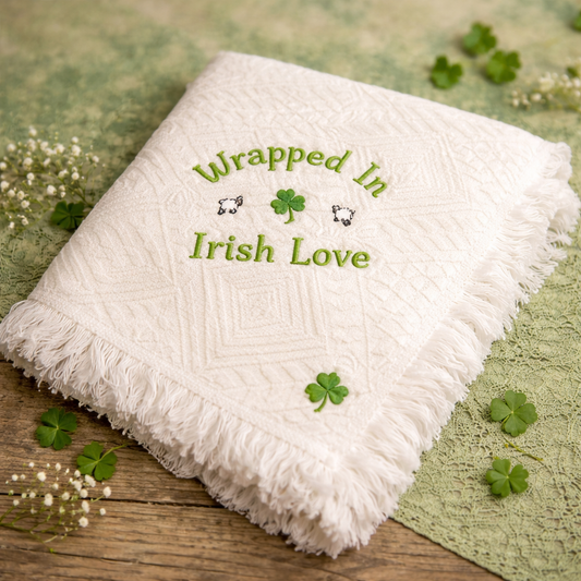 Embroidered Wrapped In Irish Love