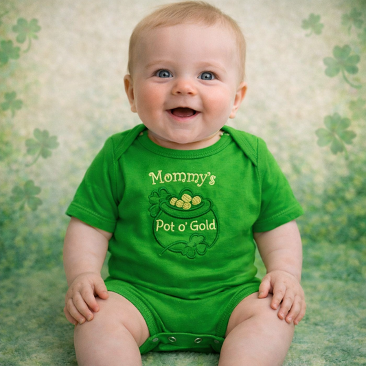 Embroidered Mommy's Pot of Gold Romper