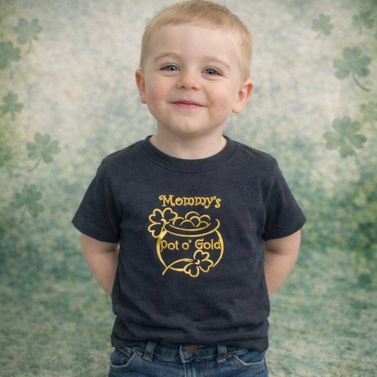 Embroidered Mommy's Pot of Gold Tee Shirt