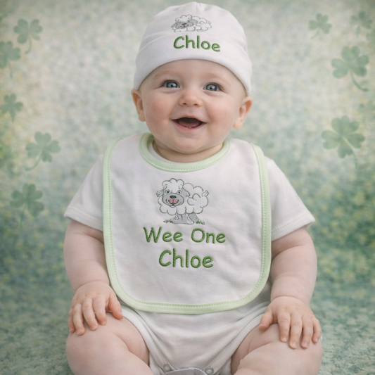 Personalized Embroidered Wee Ones Sheep Set