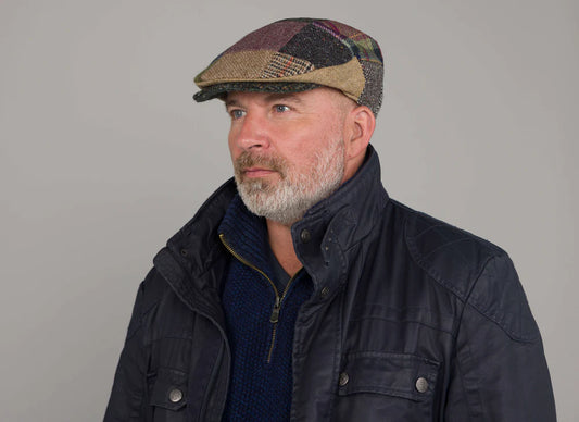 Vintage Patchwork Cap by Hanna Hats browns