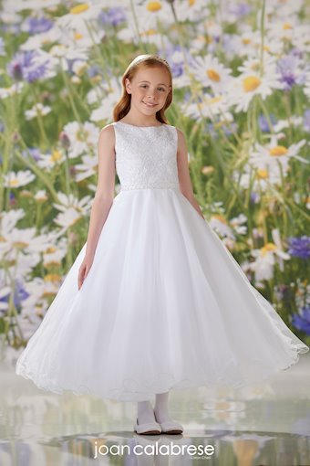 Sleeveless Sequin Corded Lace and Tulle Communion Dress
