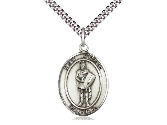 Saint Florian Oval Medal