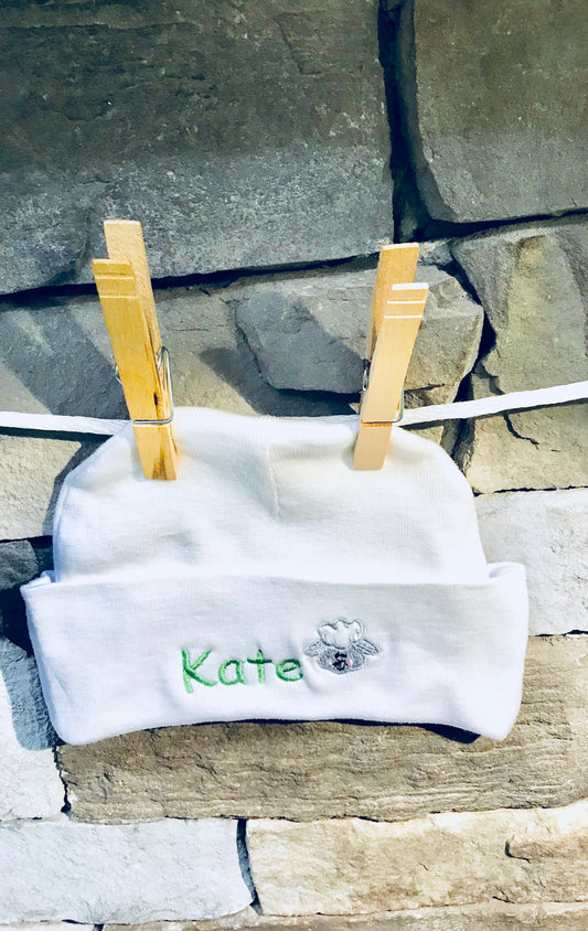 Personalized Embroidered Sheep Knit Cap