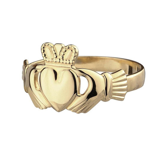 Ladies 10K Gold Claddagh Ring Solvar