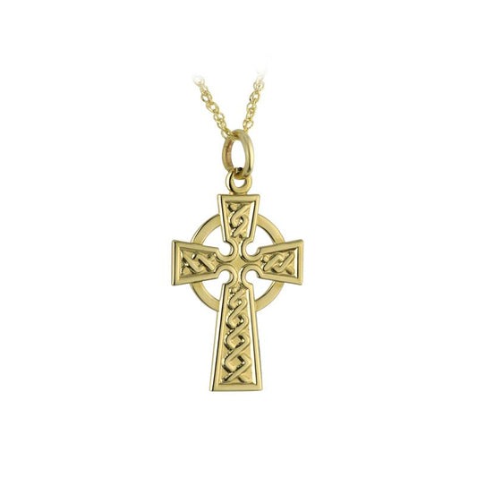 10K Gold Celtic Cross Pendant Solvar