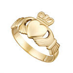 10K Gold Gent's Claddagh Ring medium weight