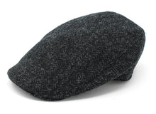Load image into Gallery viewer, Donegal Tweed Touring Cap by Hanna Hats black/charcoal