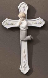 Boy Communion Figure Cross Roman