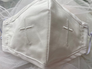 First Holy Communion Embroidered Cross Mask #8
