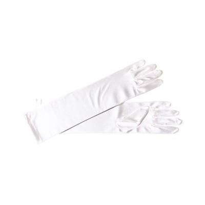 Girl's Long Length Satin Gloves