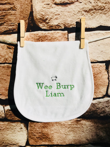 Personalized Embroidered Wee One Burp Pad