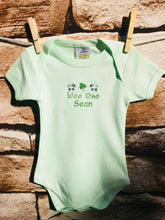 Load image into Gallery viewer, Personalized Embroidered Wee One Minty Onesie