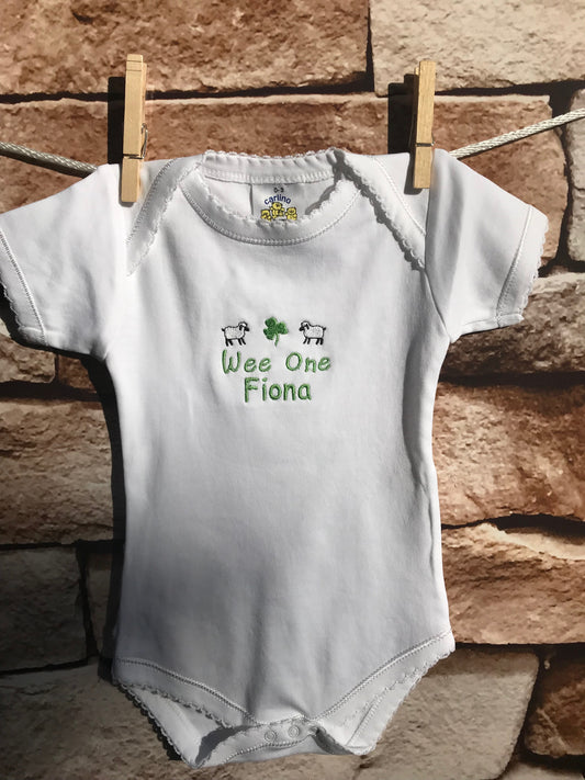 Personalized Embroidered Irish Baby Onesie