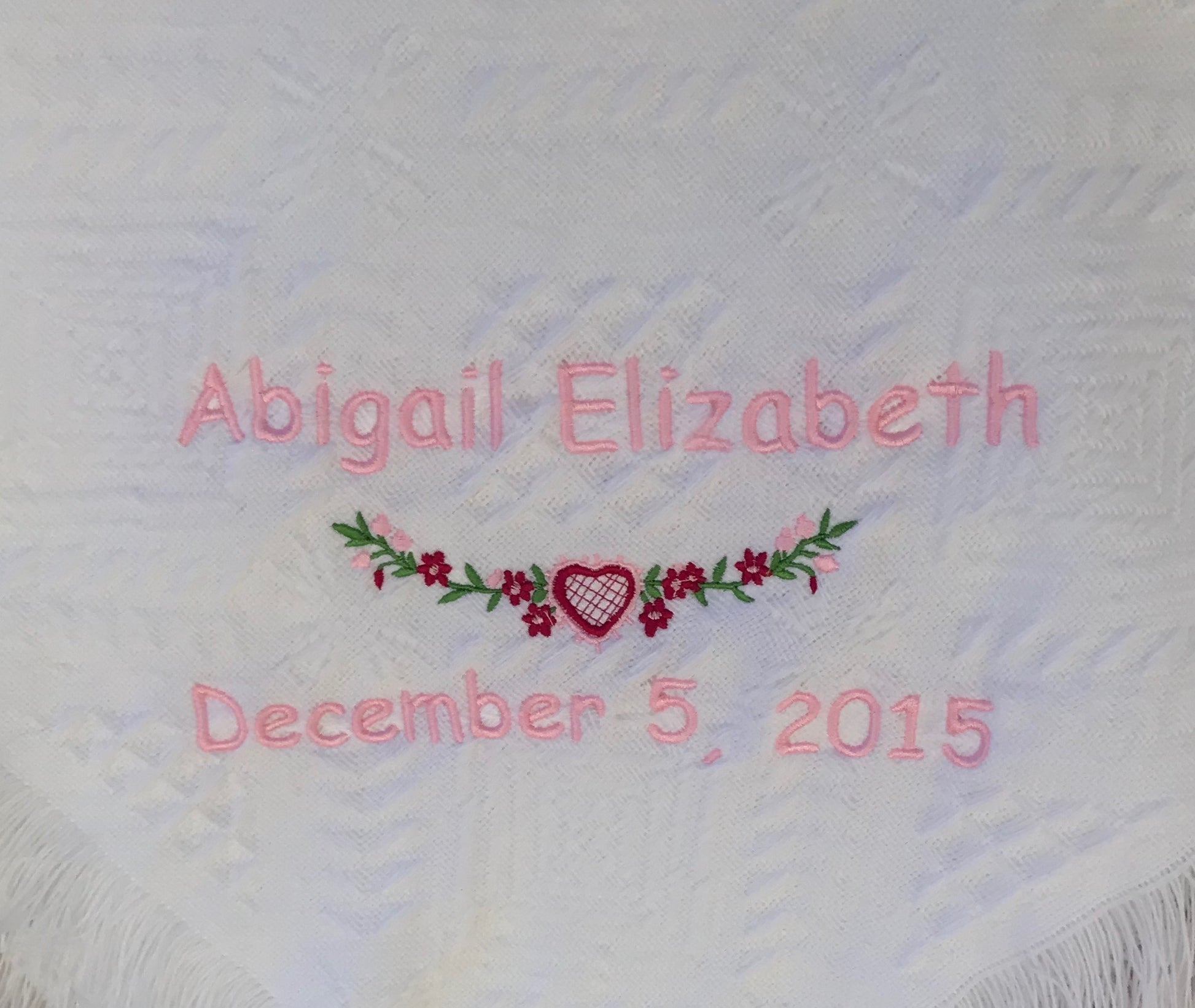 Personalized Embroidered Blanket