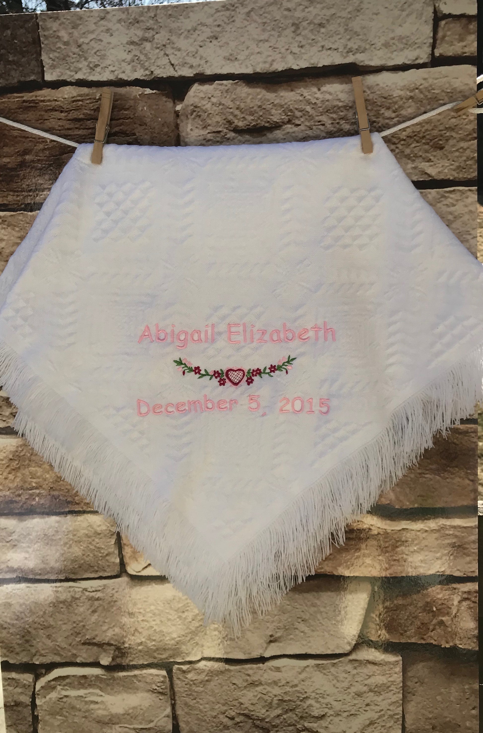 Personalized Embroidered Blanket