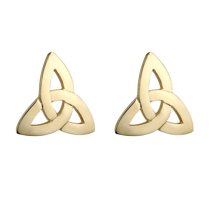 10K Gold Trinity Knot Stud Earrings by Solvar