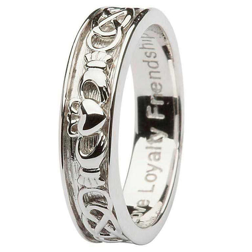 Sterling Silver Claddagh & Celtic Band
