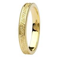 Shanore Celtic Trinity Knot 14K Yellow Gold Wedding Ring