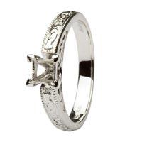 Shanore White Gold Engagement Ring Mount Only