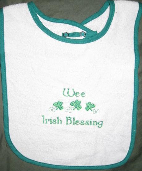 Irish Blessing Snap Terry Bib