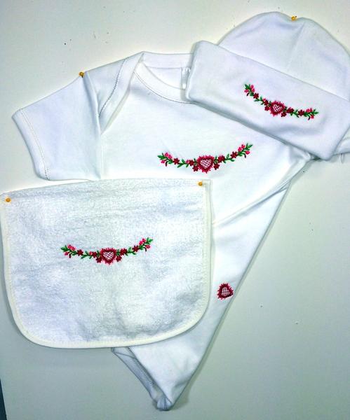 Embroidered Baby Flower Set Wee Irish Baby