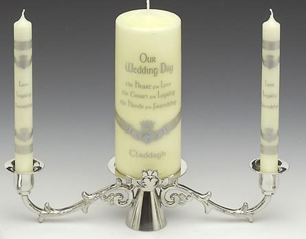 Mullingar Pewter Claddagh Wedding Candlestick