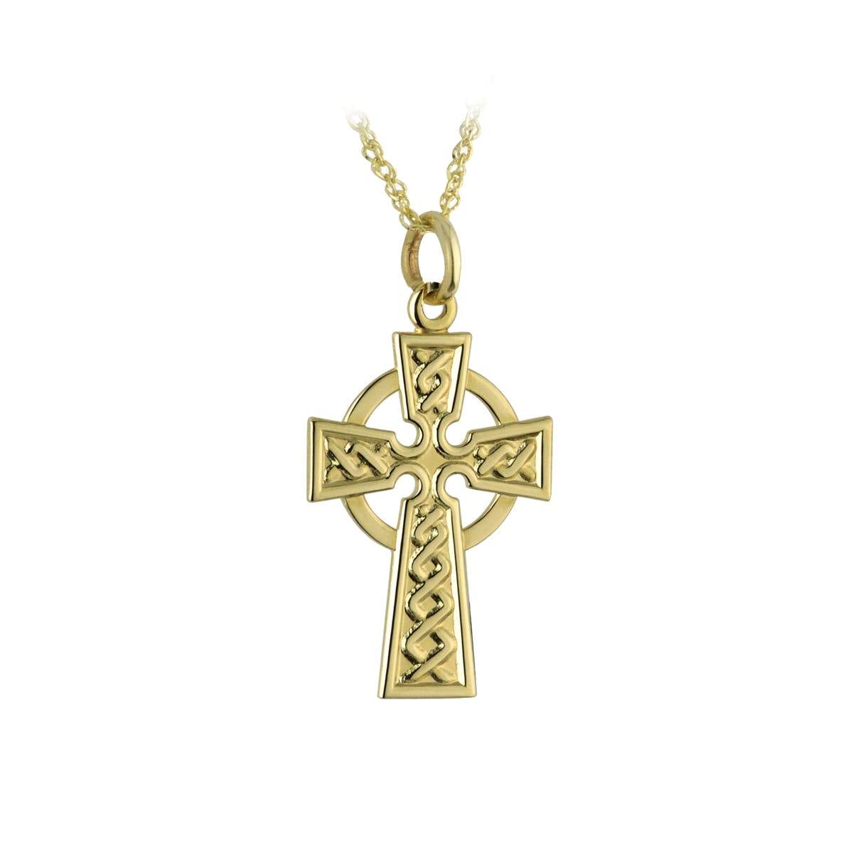 solvar gold cross pendant