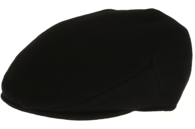 Vintage Flat Cap Solid Black by Hanna Hats